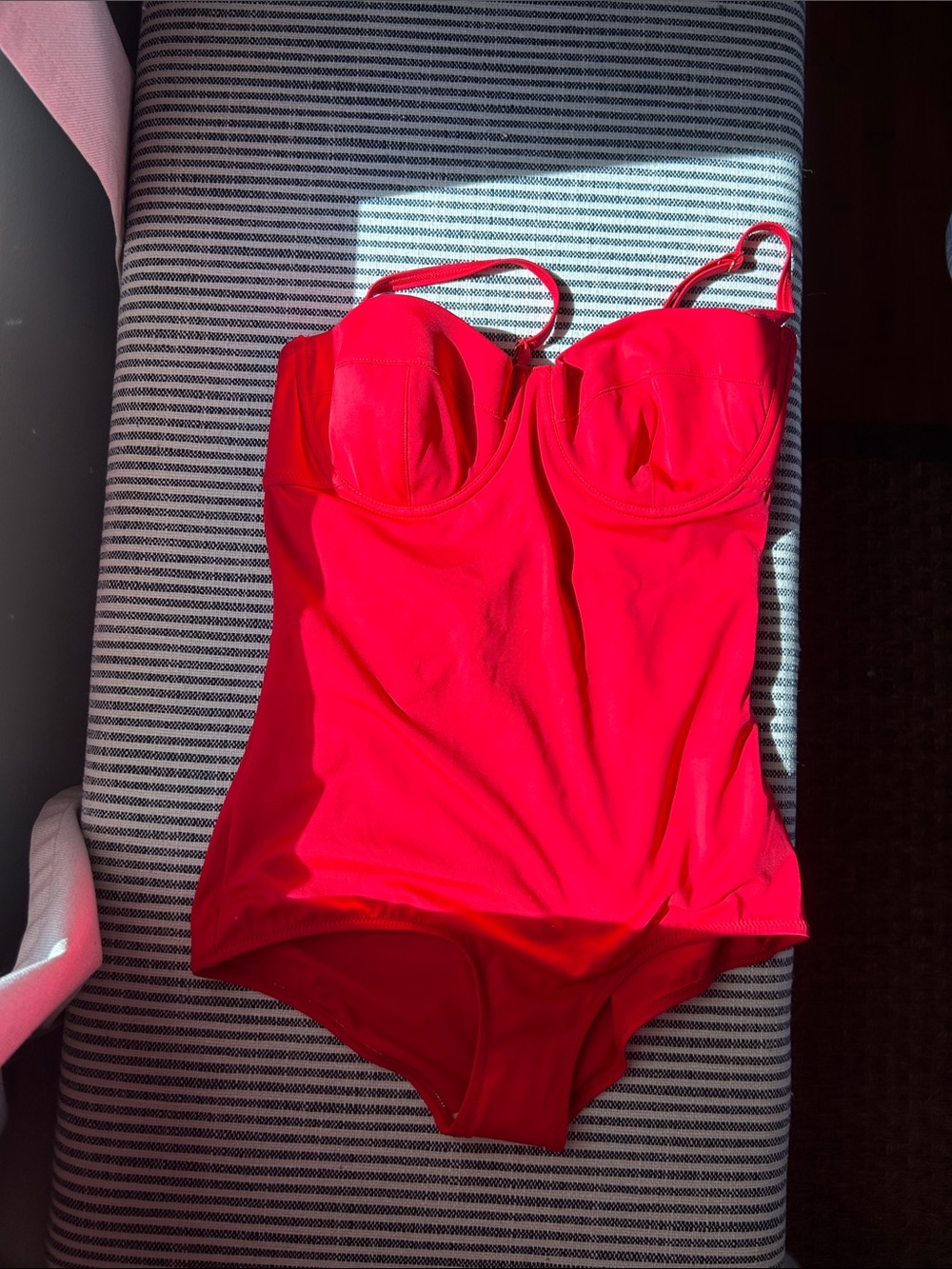 NWT Follow-Suit Red One Piece Swimmer - M